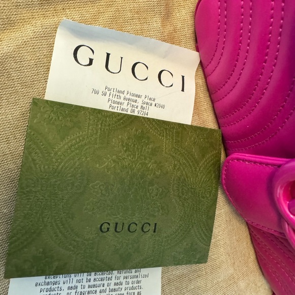 Gucci hot pink leather, GG Mormont with handle mini. - Picture 3 of 10